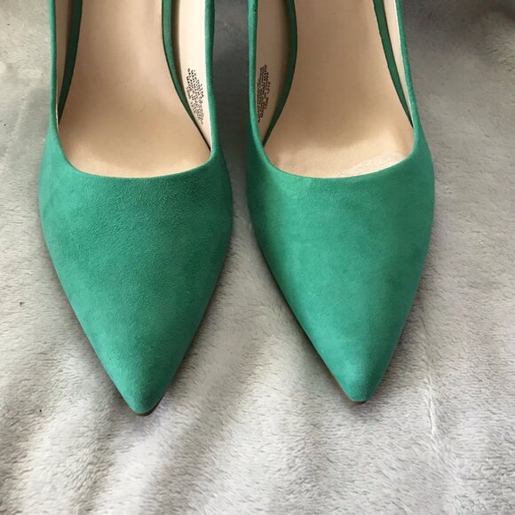 Nine West Green Suede Leather High Heels - Picture 2 of 16